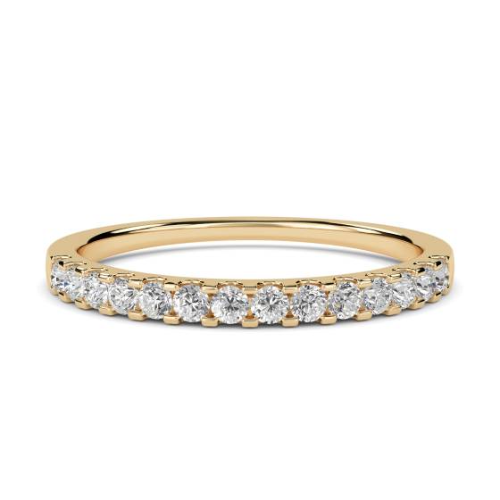 0.21ct VS/E-F Round Natural Diamond Half Eternity Ring