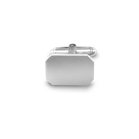 Silver Plain Rectangular Cufflinks