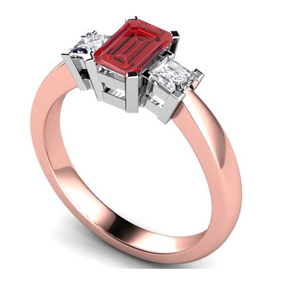 Emerald Ruby Gemstone Ring