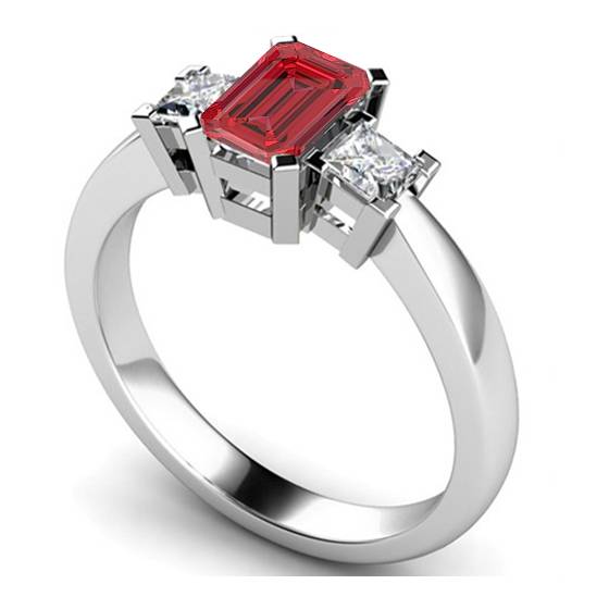 Emerald Ruby Gemstone Ring