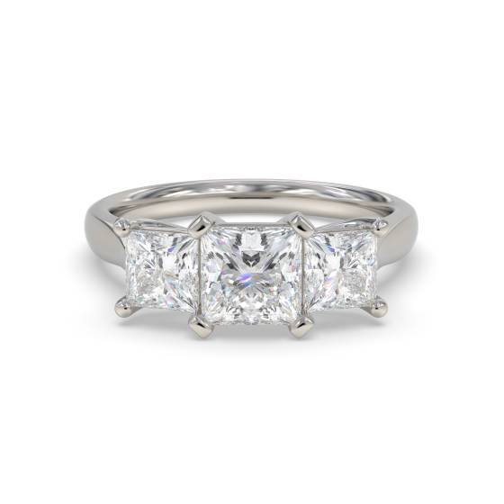 Traditional Princess Diamond Trilogy Ring