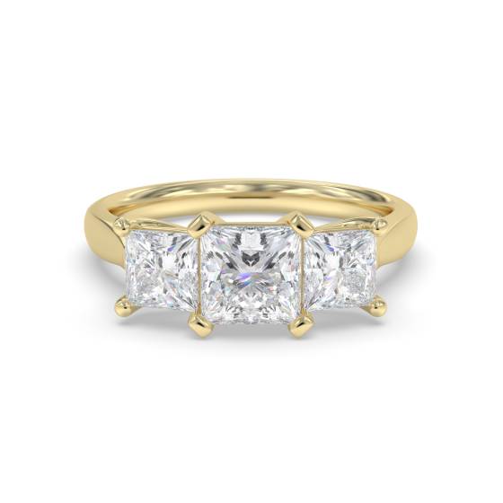 Traditional Princess Diamond Trilogy Ring