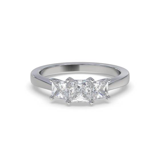 Classic Princess Diamond Trilogy Ring