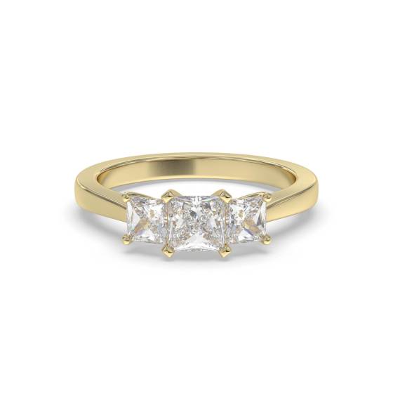 Classic Princess Diamond Trilogy Ring