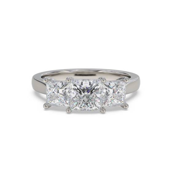 Graduated Princess Diamond Trilogy Ring