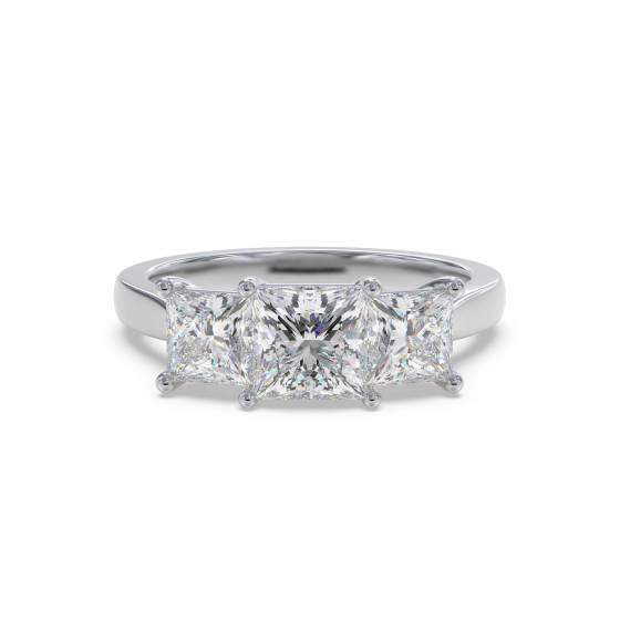 Graduated Princess Diamond Trilogy Ring