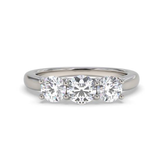 Traditional Round Diamond Trilogy Ring