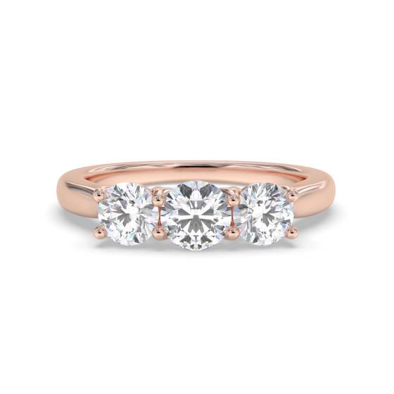 Traditional Round Diamond Trilogy Ring