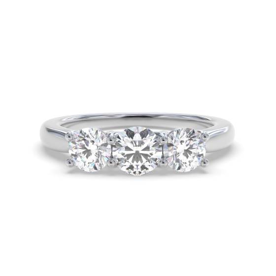 0.35ct Traditional Round Diamond Trilogy Ring