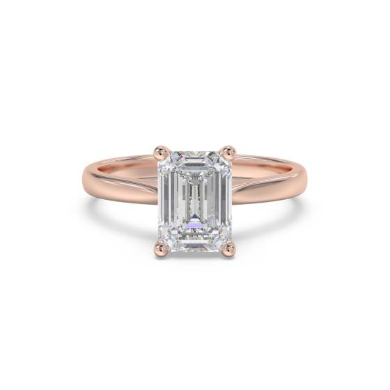 Emerald Diamond Engagement Ring