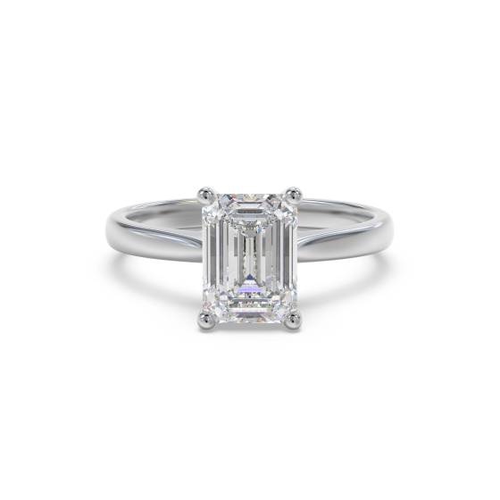 Emerald Diamond Engagement Ring