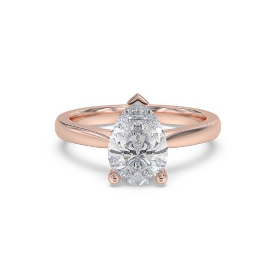 Traditional Pear Diamond Engagement Ring
