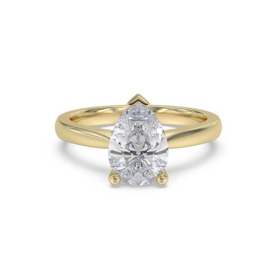 Traditional Pear Diamond Engagement Ring
