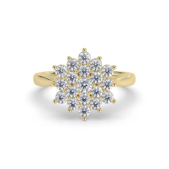 Round Diamond Cluster Ring