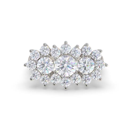 Round Diamond Cluster Ring