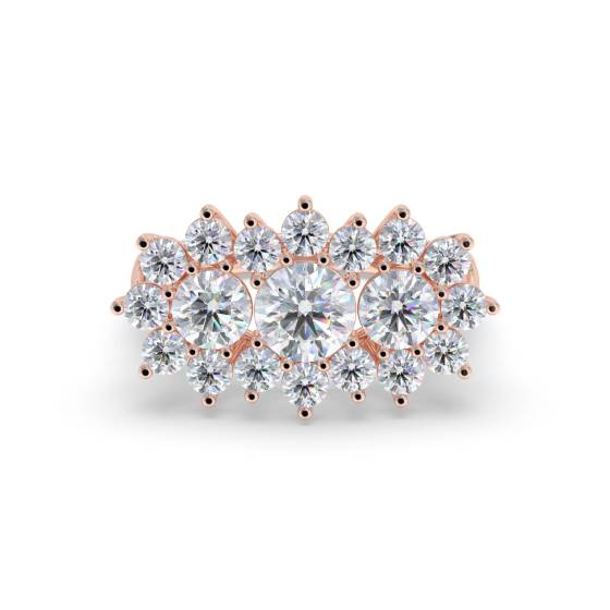 Round Diamond Cluster Ring