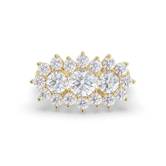 Round Diamond Cluster Ring