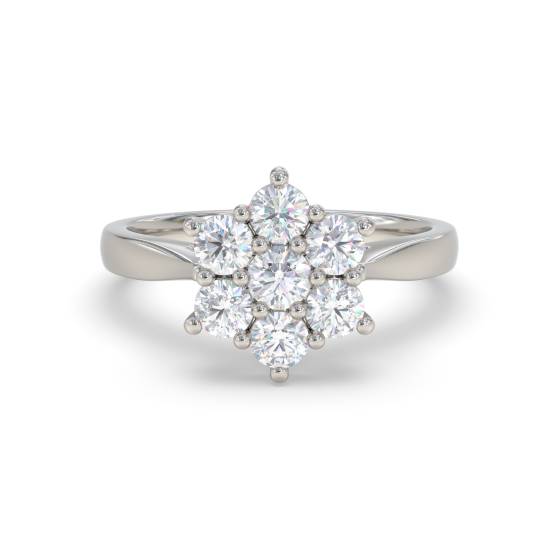 Round Diamond Cluster Ring