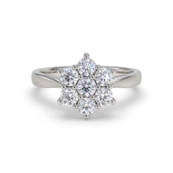 Round Diamond Cluster Ring