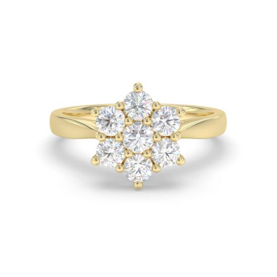 Round Diamond Cluster Ring
