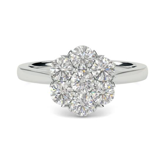 Round Diamond Cluster Ring