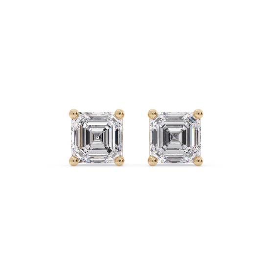 Classic Asscher Diamond Stud Earrings