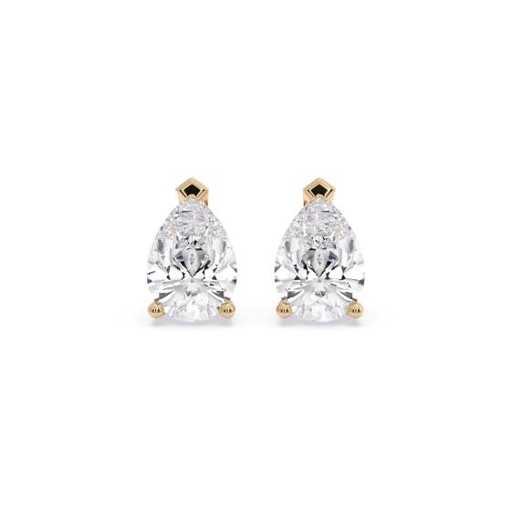 Classic Pear Diamond Stud Earrings