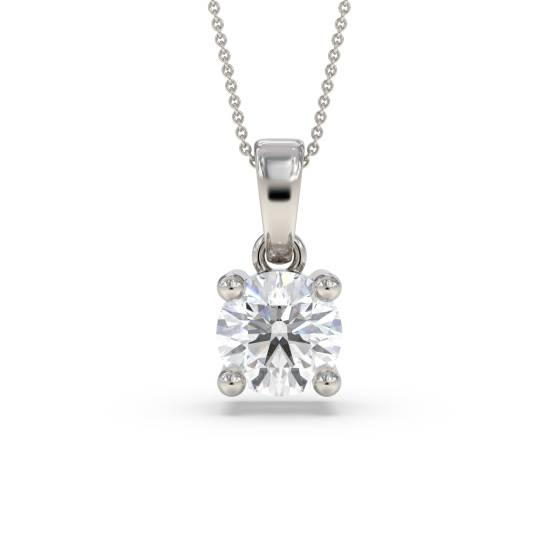 0.10 SI/G-H Traditional Round Diamond Solitaire Pendant