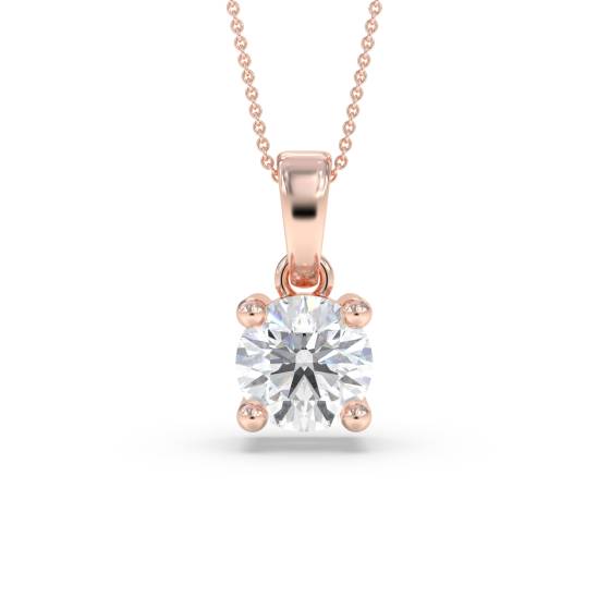 0.10 SI/G-H Traditional Round Diamond Solitaire Pendant