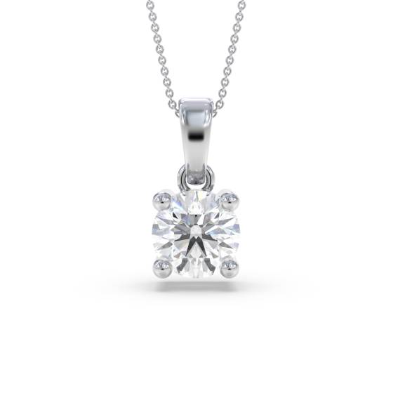 0.10 SI/G-H Traditional Round Diamond Solitaire Pendant