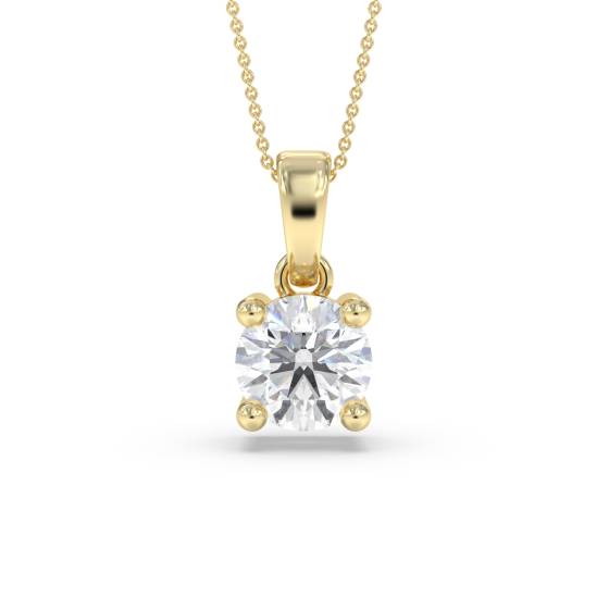 0.10 SI/G-H Traditional Round Diamond Solitaire Pendant