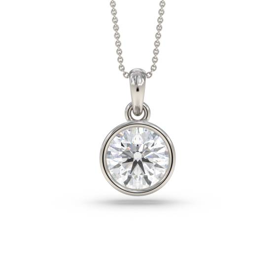 0.10 SI/G-H Classic Round Diamond Solitaire Pendant