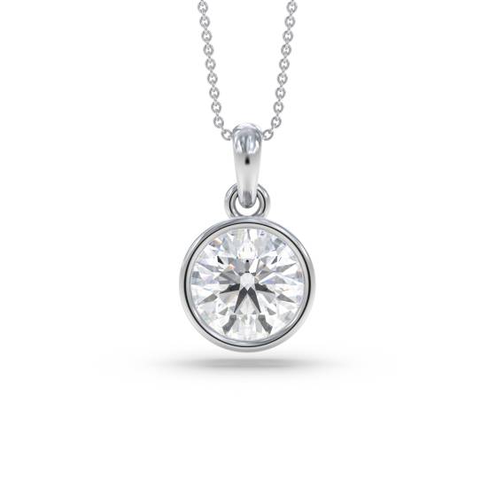 0.10 SI/G-H Classic Round Diamond Solitaire Pendant