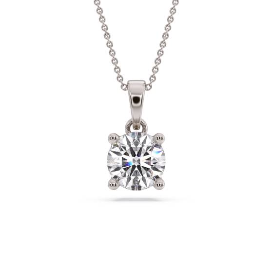 Classic Round Diamond Solitaire Pendant