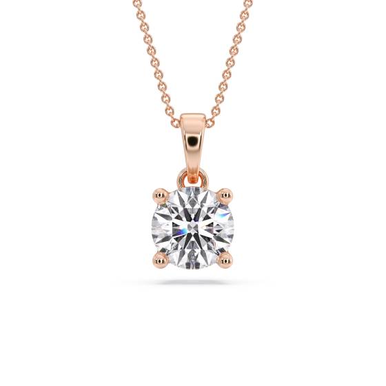 Classic Round Diamond Solitaire Pendant