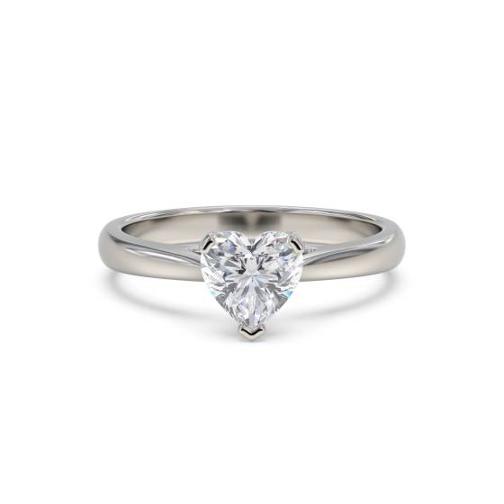 Elegant Heart Diamond Engagement Ring