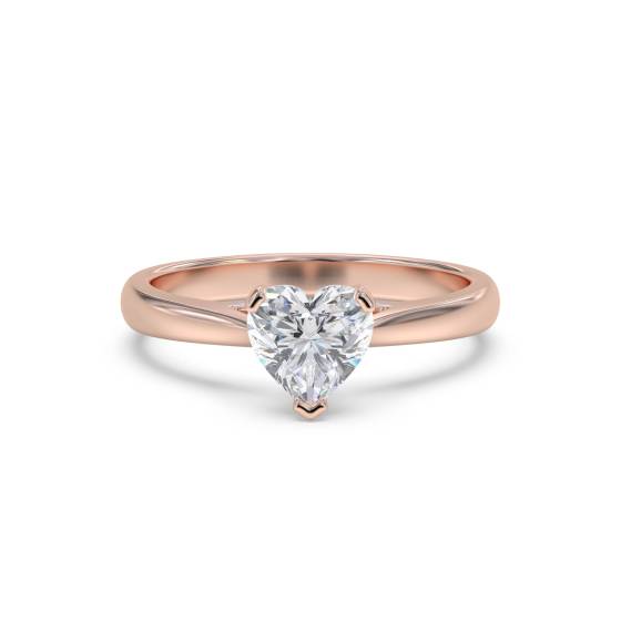 Elegant Heart Diamond Engagement Ring