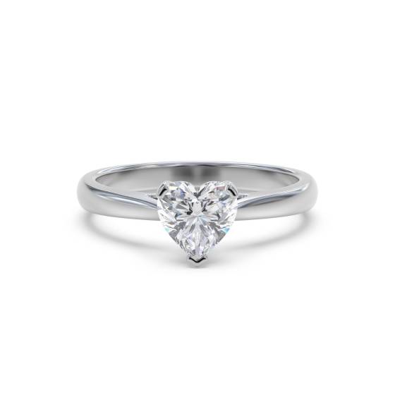 Elegant Heart Diamond Engagement Ring