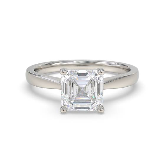 Asscher Diamond Engagement Ring