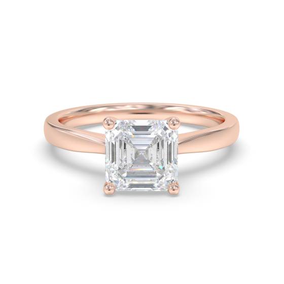 Asscher Diamond Engagement Ring