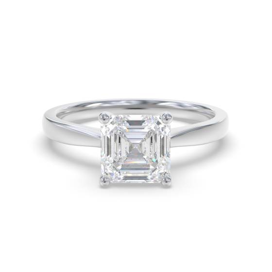 Asscher Diamond Engagement Ring