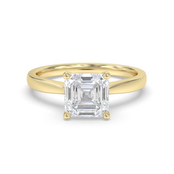 Asscher Diamond Engagement Ring