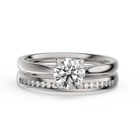 Round Diamond Solitaire Bridal Set