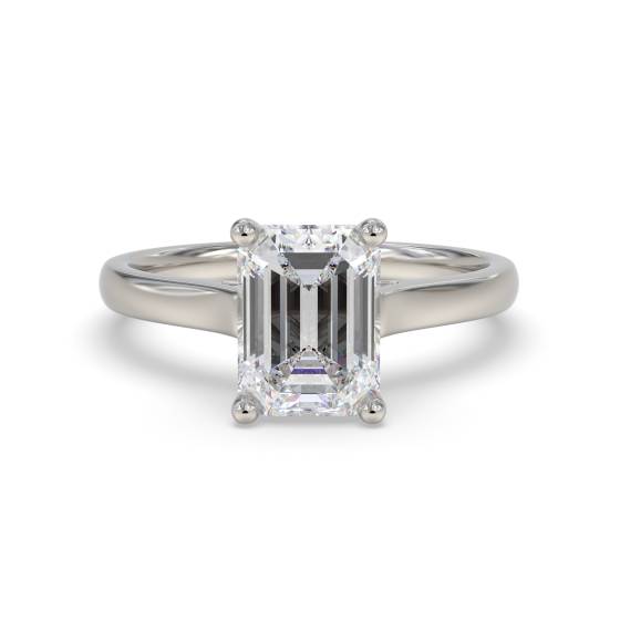 Emerald Diamond Engagement Ring