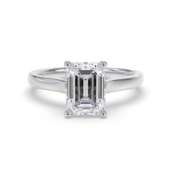 Emerald Diamond Engagement Ring