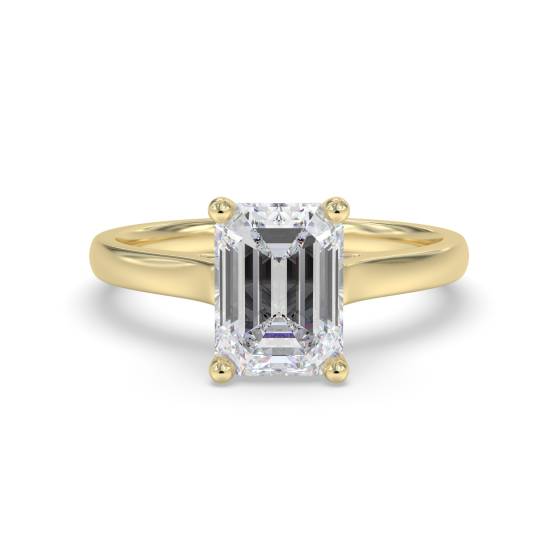 Emerald Diamond Engagement Ring