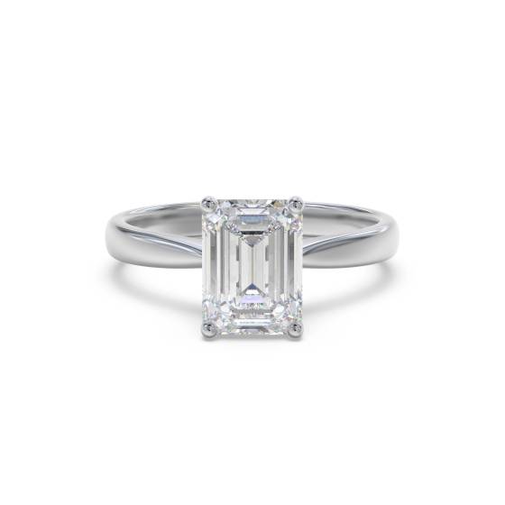 Elegant Emerald Diamond Engagement Ring