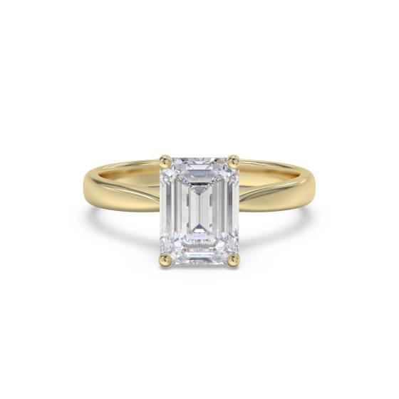 Elegant Emerald Diamond Engagement Ring