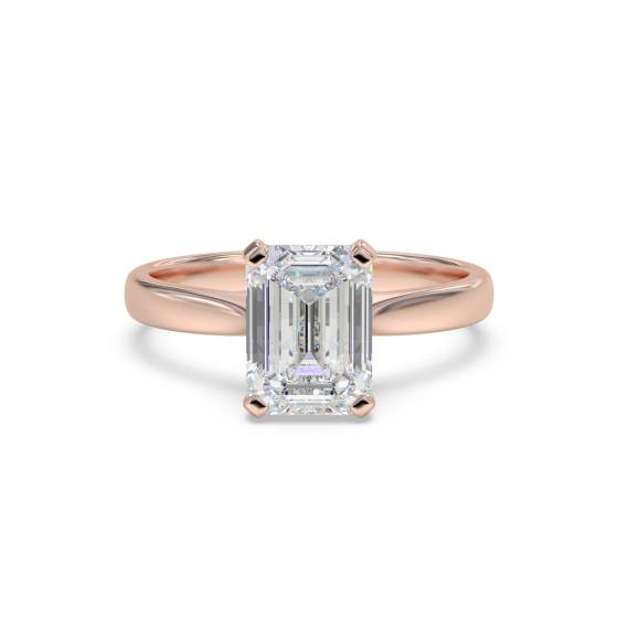 Classic Emerald Diamond Engagement Ring