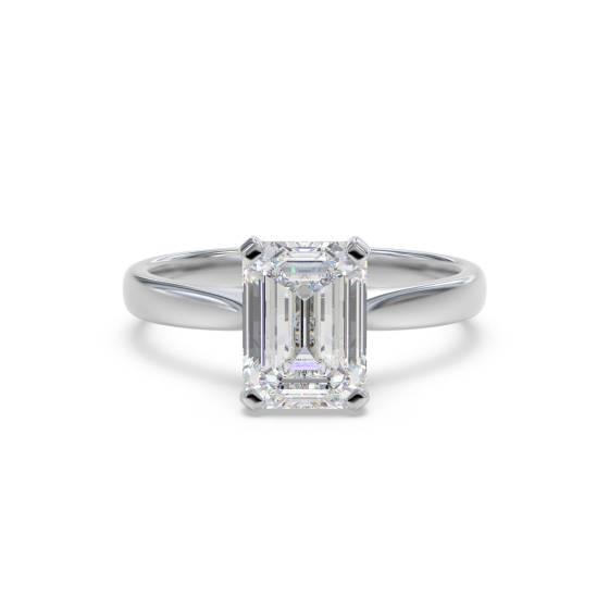 Classic Emerald Diamond Engagement Ring